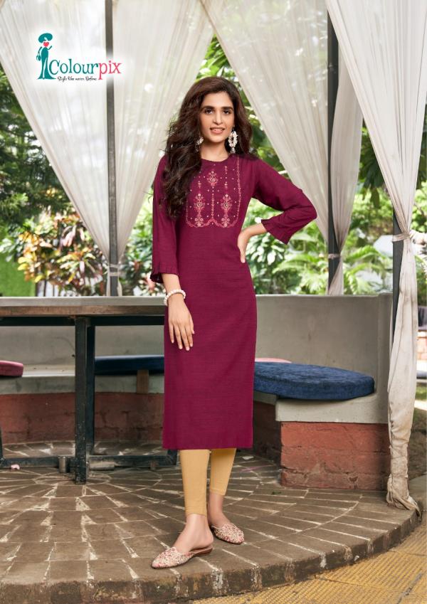 Colourpix Rose Berry Vol 1 Lining Rayon Designer Kurti Collection